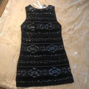Alice & Olivia Beaded Velvet Dress
